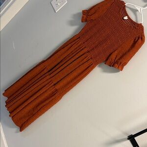 Rust Orange Maxi Dress